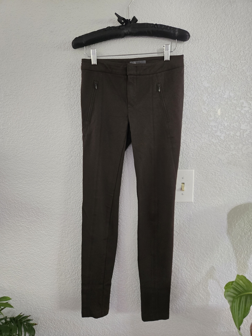 Vince Skinny Jegging Riding Pants in Dark Brown